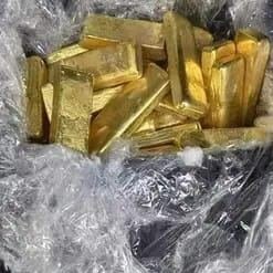 Close-up of a 22K gold bar